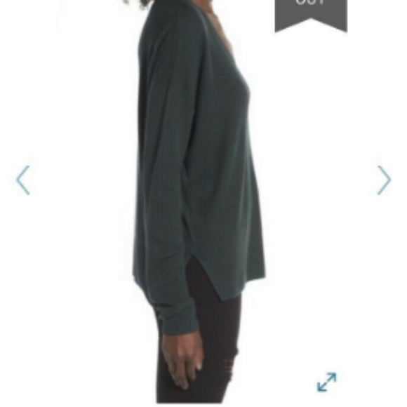 BRAND NEW BP thin V-neck Sweater Timber Green - Picture 3 of 6